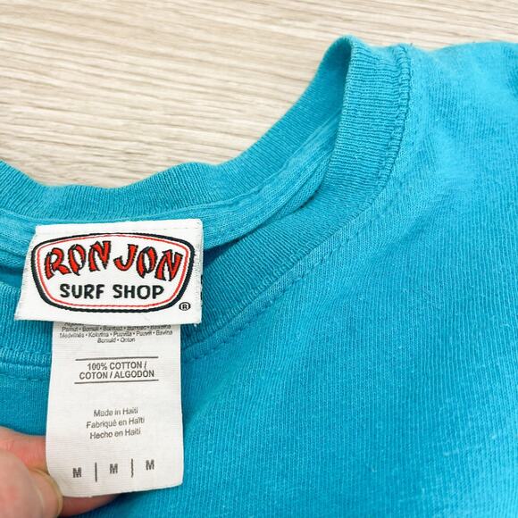 Vintage Ron Jon Surf Shop One of a Kind Beach T-Shirt Men's Size Medium Blue - Picture 5 of 8